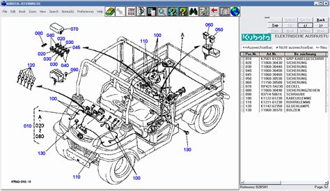 kubota sidekick parts list